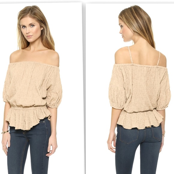 Free People Tops - Free People Shades of Cool Off the Shoulder Top